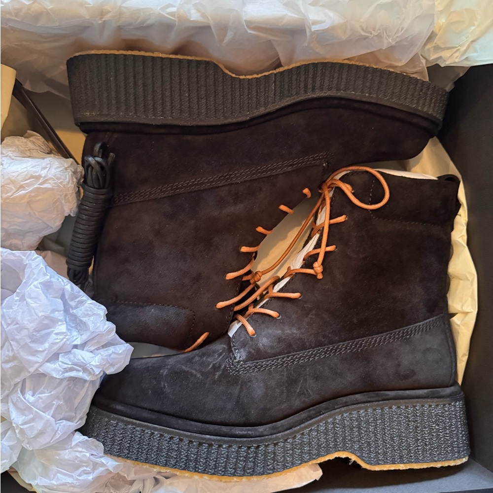 Rag & Bone Black Lace Up Suede Boots